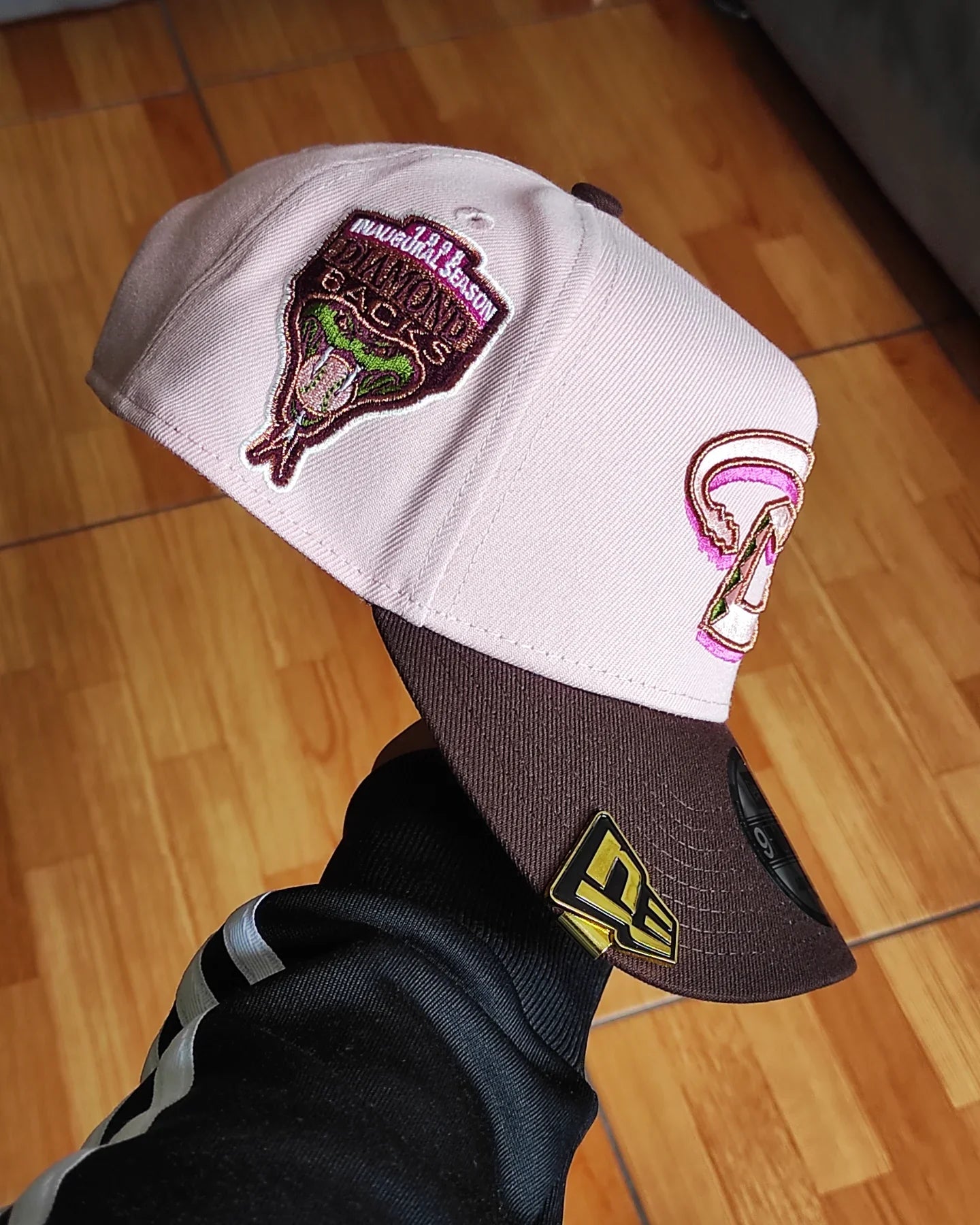 Gorra con broche New Era Arizona Diamondbacks de la temporada inaugural de 1998, rosa y marrón, modelo 9FORTY A Frame 🍨