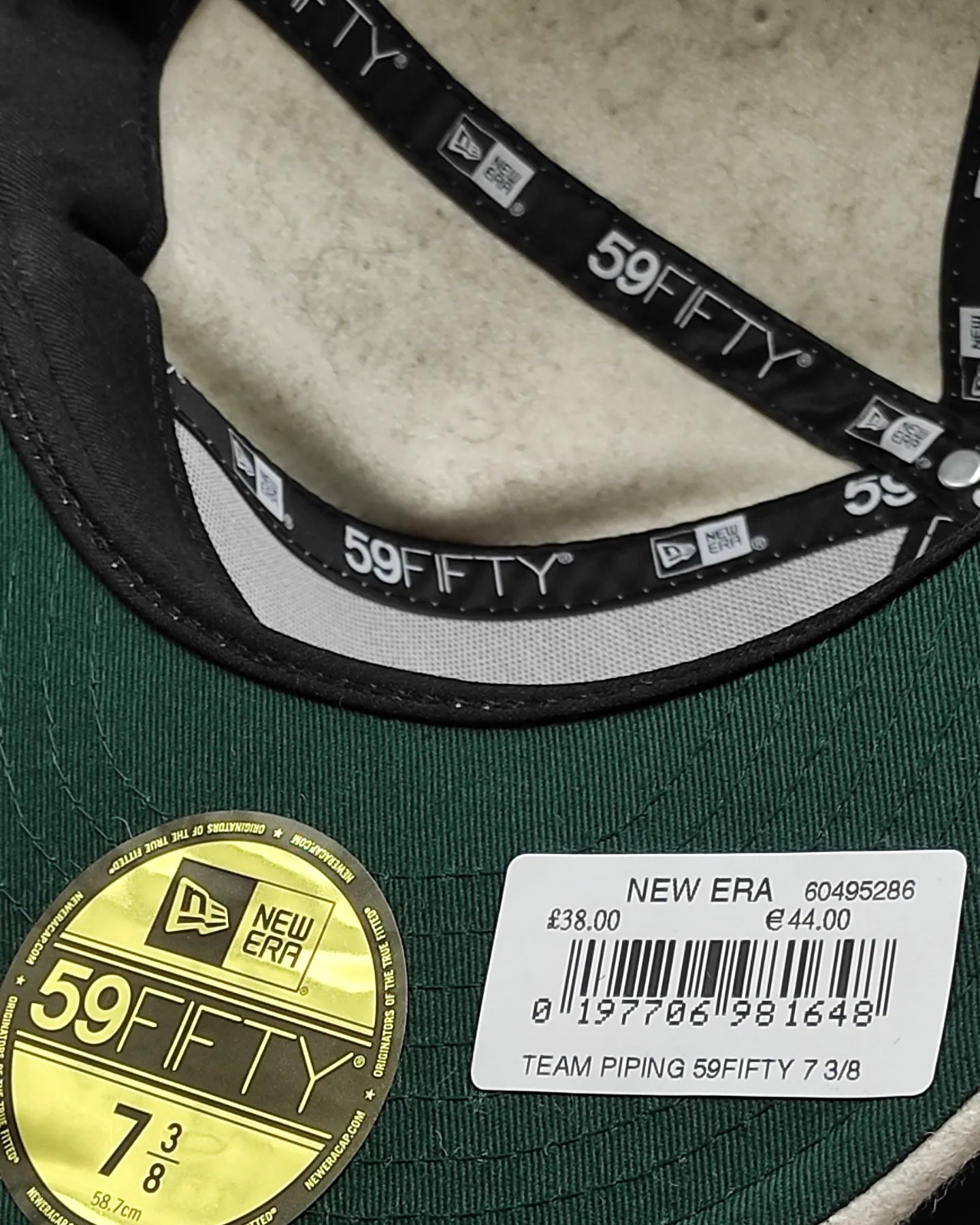 Gorra cerrada New Era Europa LA Dodgers Team Piping Wool 59FIFTY