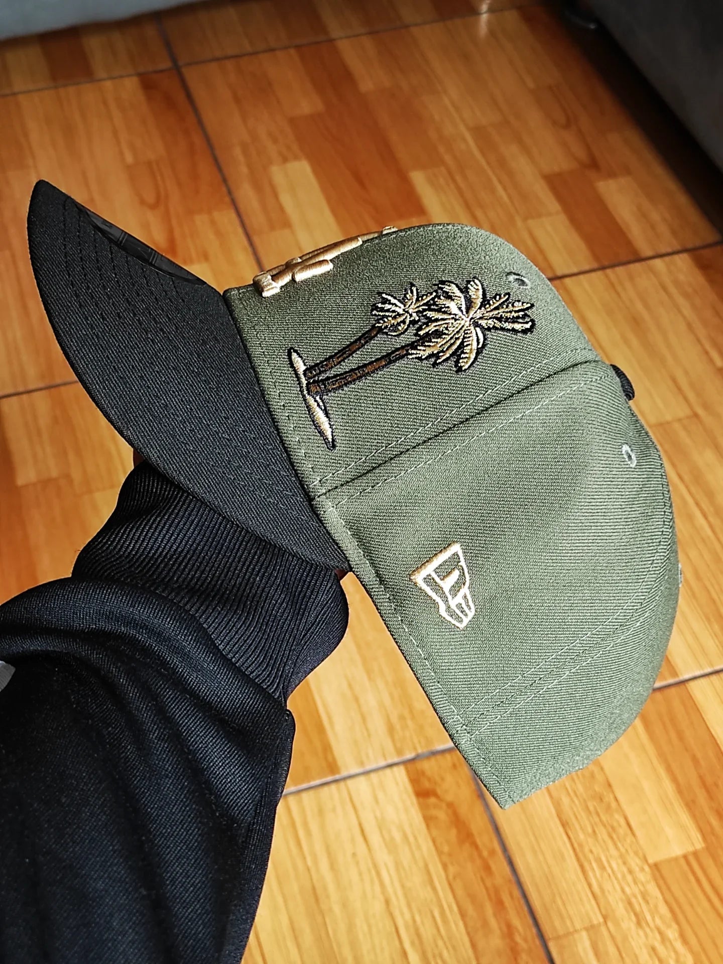 Gorra New Era Los Angeles Dodgers palm 🌴 bicolor verde oliva negra 9FIFTY snapback