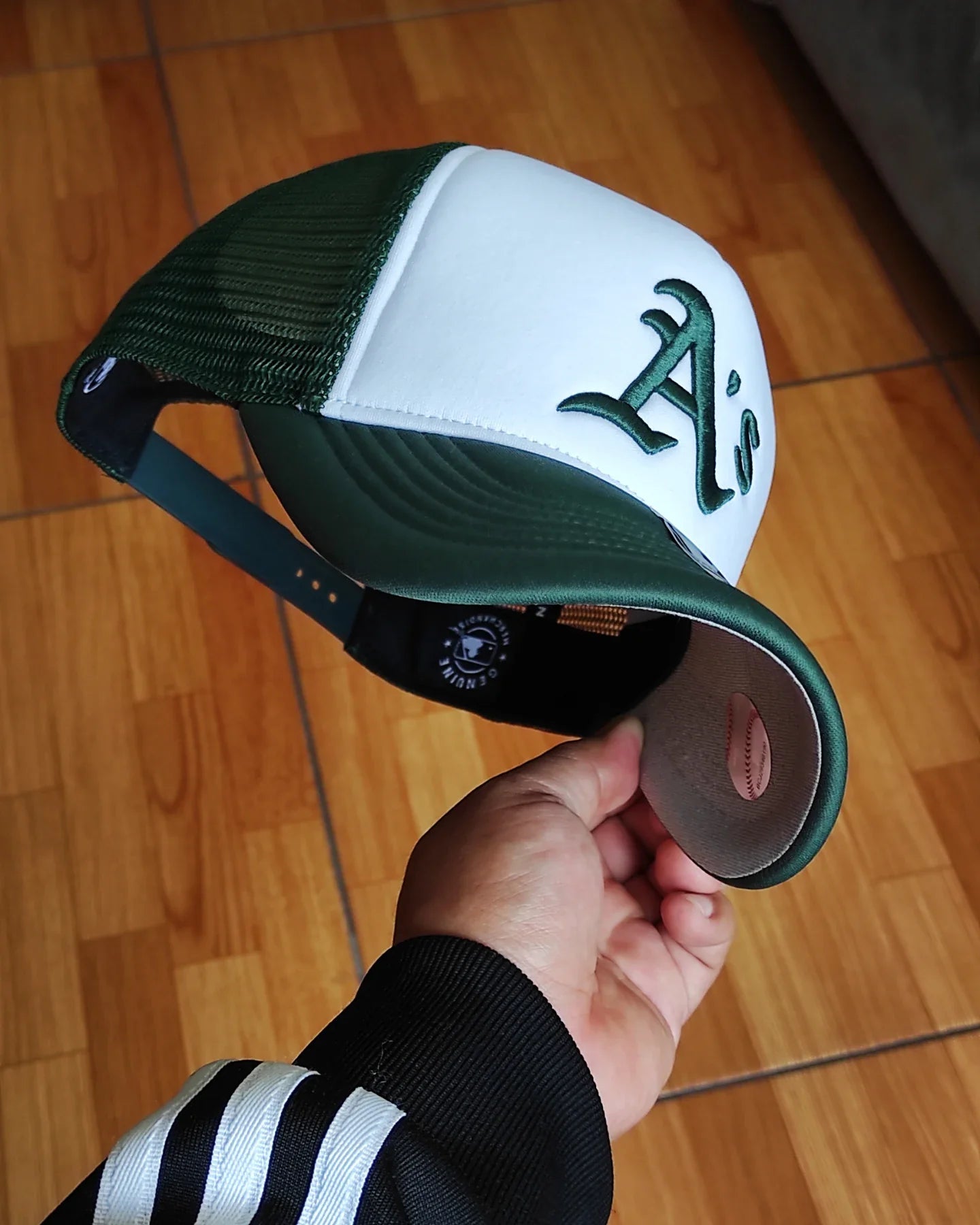 Gorra trucker de espuma Oakland Athletic de 47Brand con cierre a presión