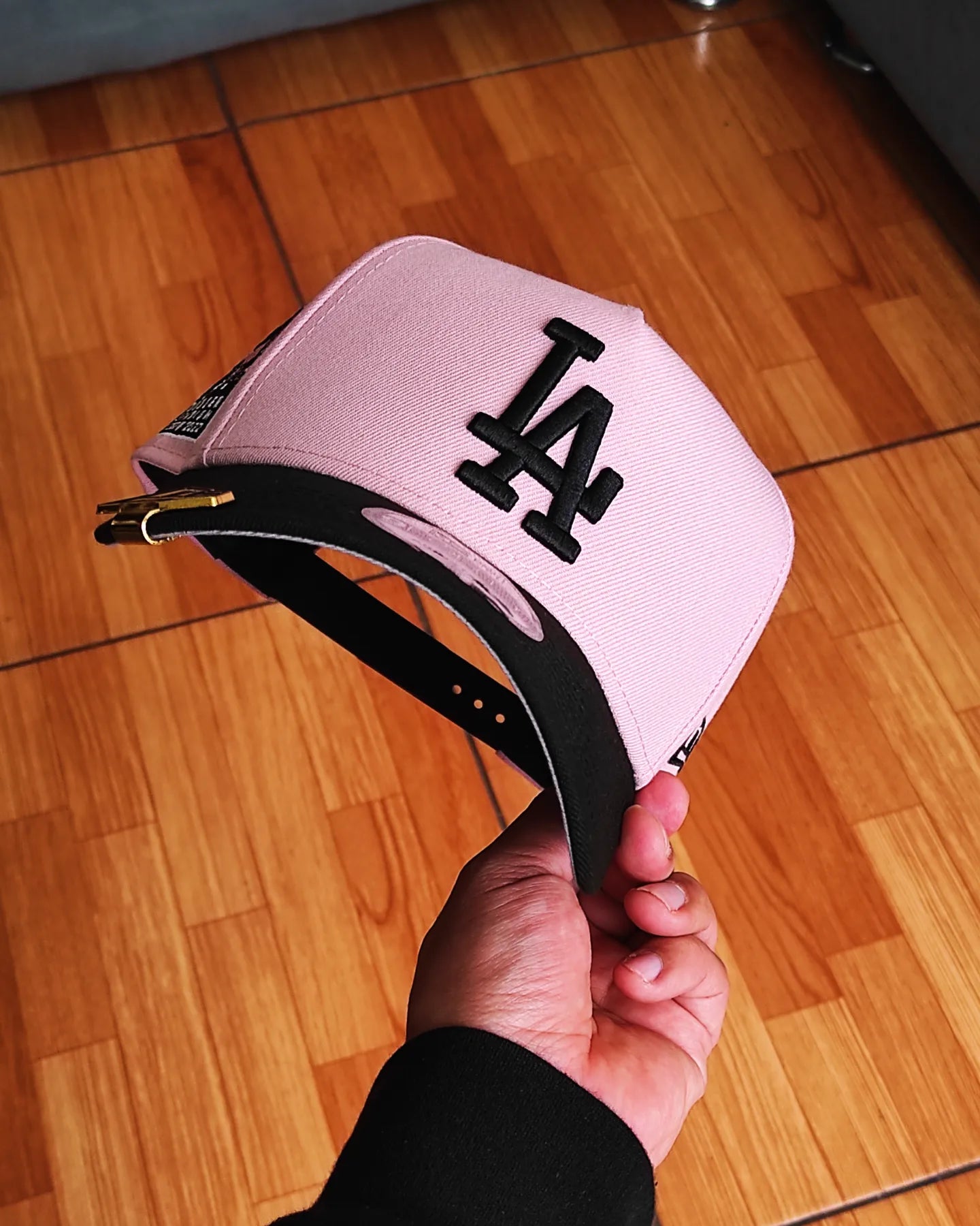 Gorra New Era Los Angeles Dodgers 60 aniversario negra rosa 9 forty A-FRAME
