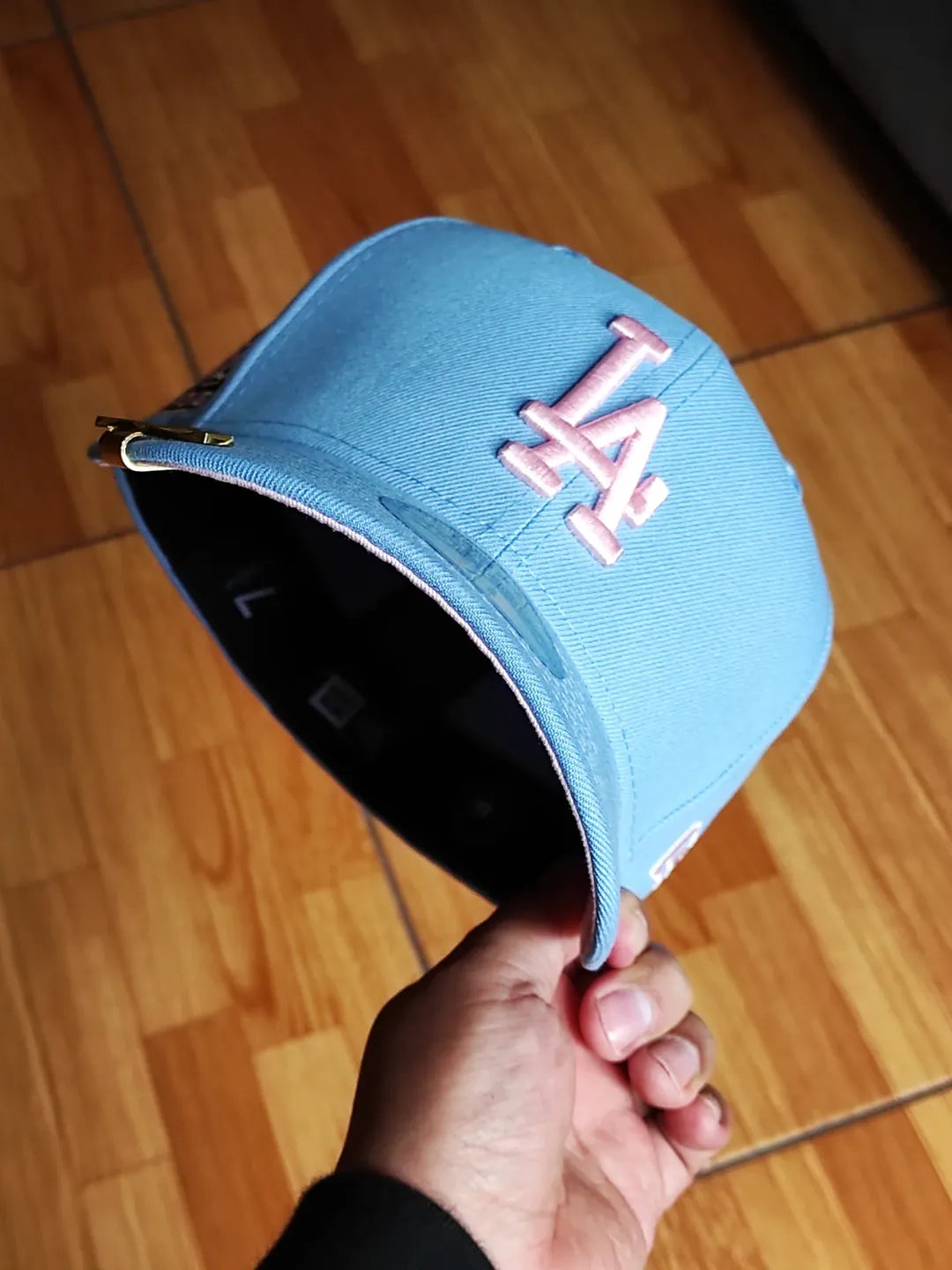 New Era Los Angeles Dodgers campeones serie mundial 2024 rosa cielo 59fifty