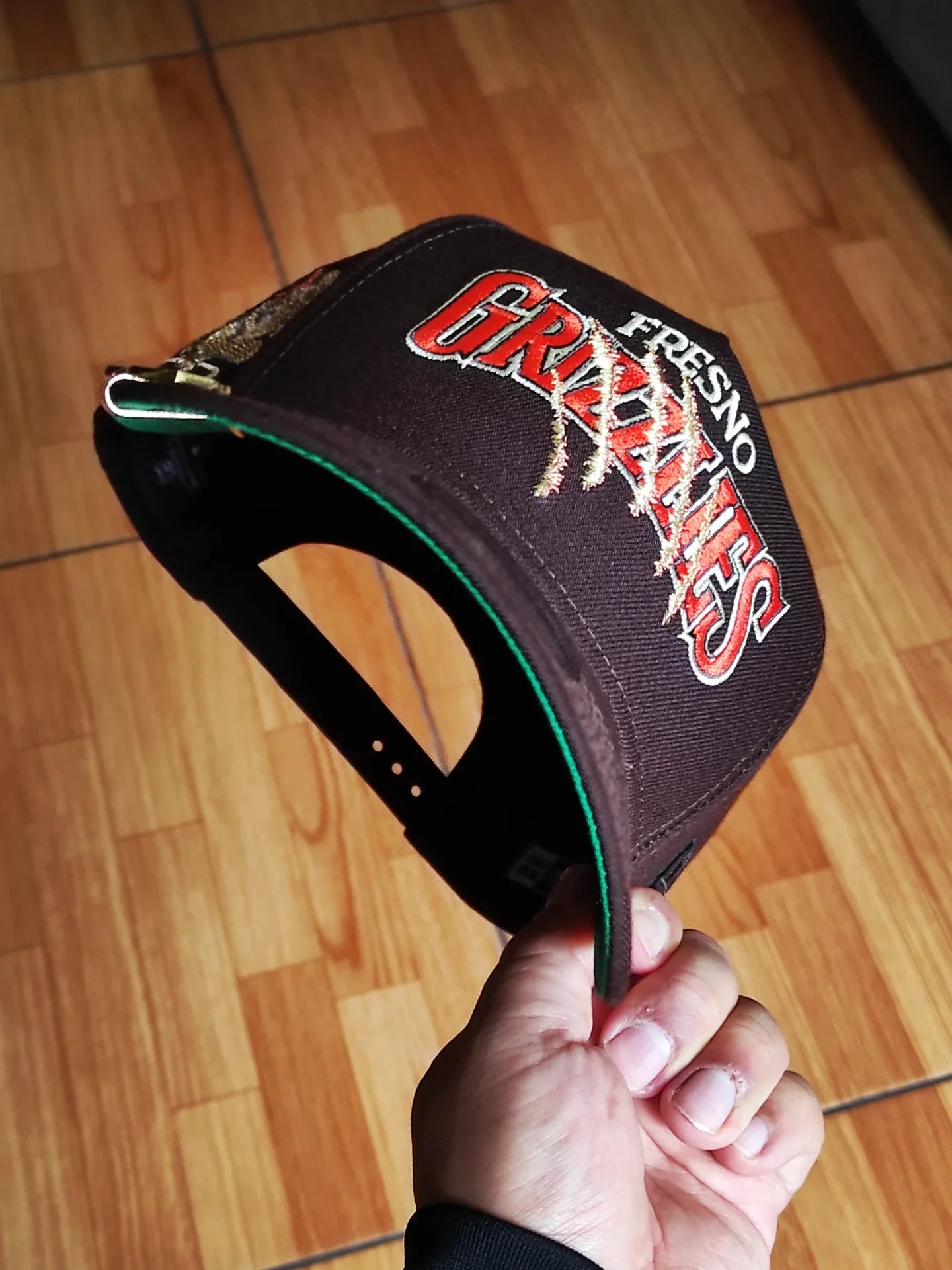 New Era Gorra de broche ajustable 9Forty A Frame Fresno Grizzlies Burnt Wood