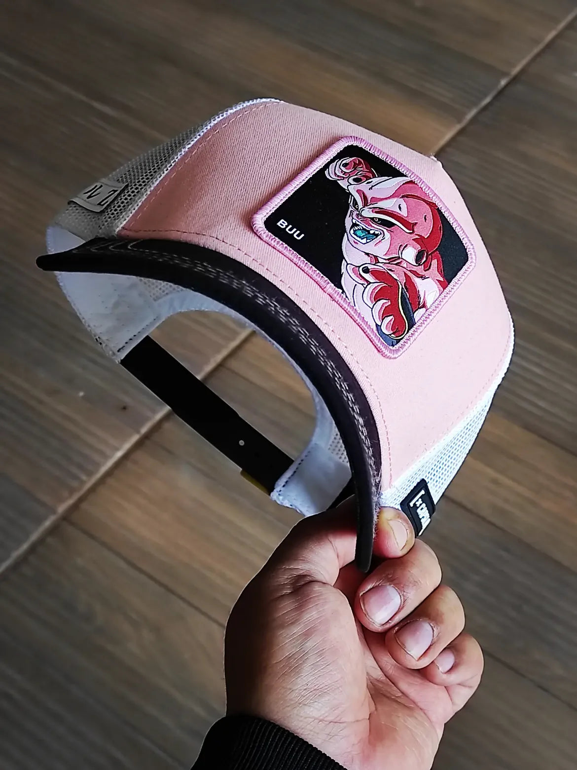Capslab kid buu trucker cap black pink