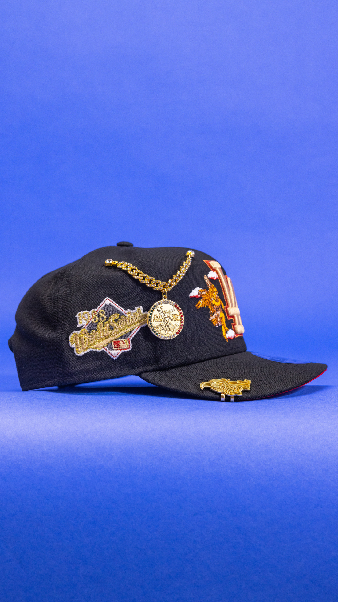 New Era Exclusive 9Fifty Black Los Angeles Dodgers" Snapback W/ 1988 World Series Side Patch