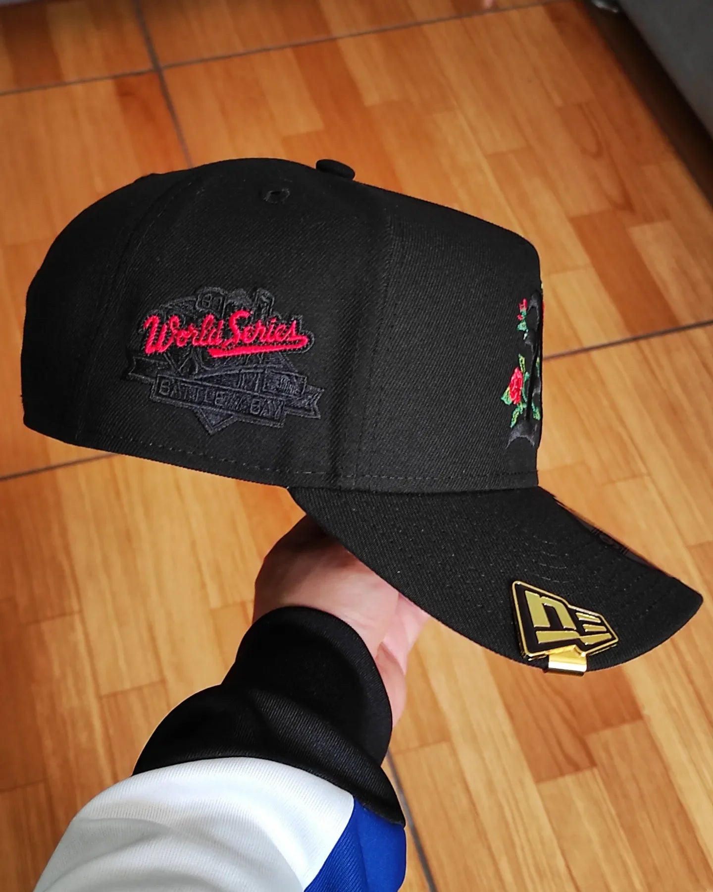 Gorra ajustable New Era Oakland Athletics World Series 1989 Black Roses 9Forty A Frame