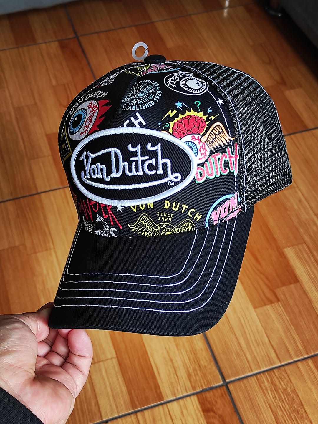 Gorra estilo camionero negra Dutch Jax