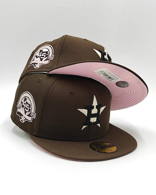 Gorra ajustada 59fifty New Era Houston Astros 45.º aniversario edición café dulce