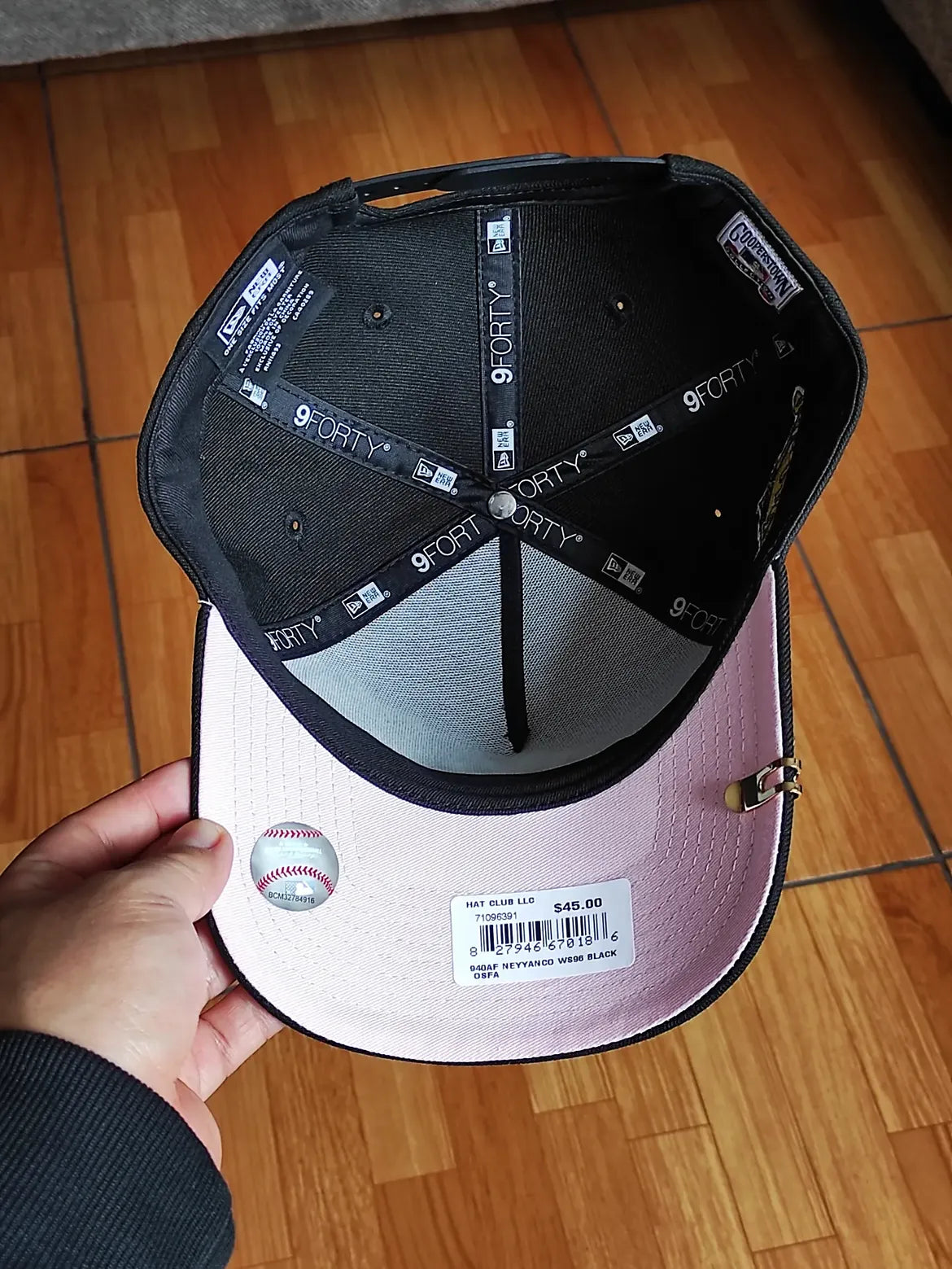 New Era 9FORTY a frame Snapback New York Yankees World Series 1996 Lucky cat pink uv