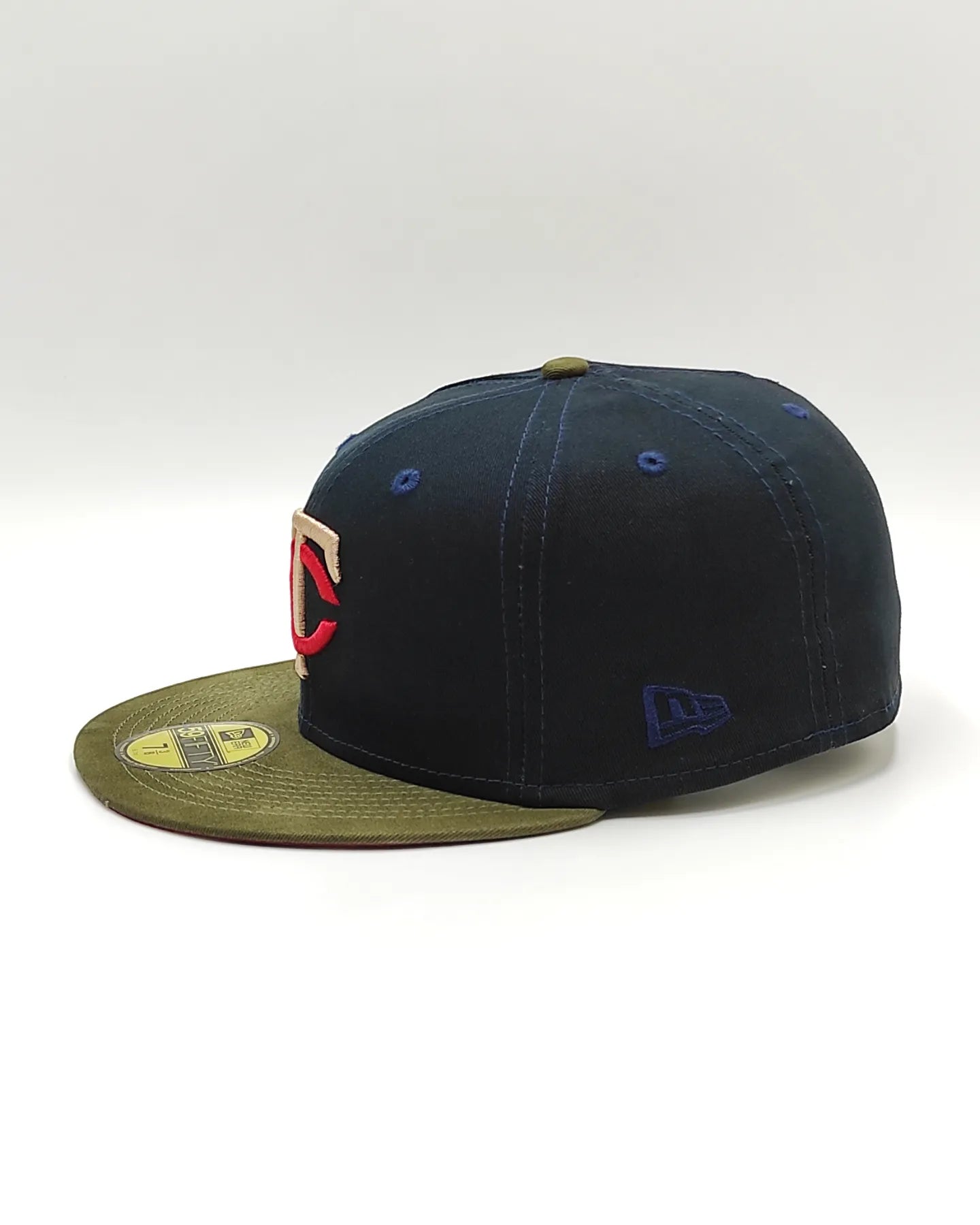 Gorra New Era 59fifty Minnesota Twins con parche de aniversario tonos otoñales - azul marino, oliva