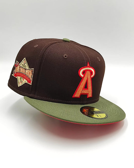 Gorra ajustada New Era California Angels 1989 del juego de estrellas edición cobre pesado dos tonos 59fifty