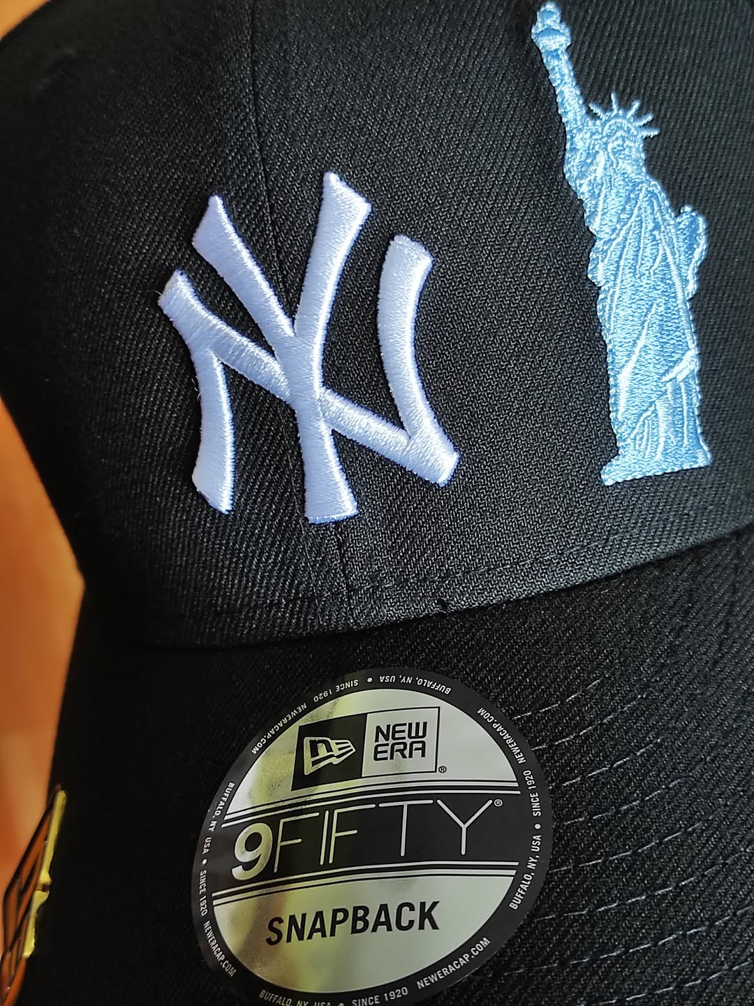 Gorra New Era 9forty snapback de los New York Yankees liberty🗽 color negro cielo 🇺🇸