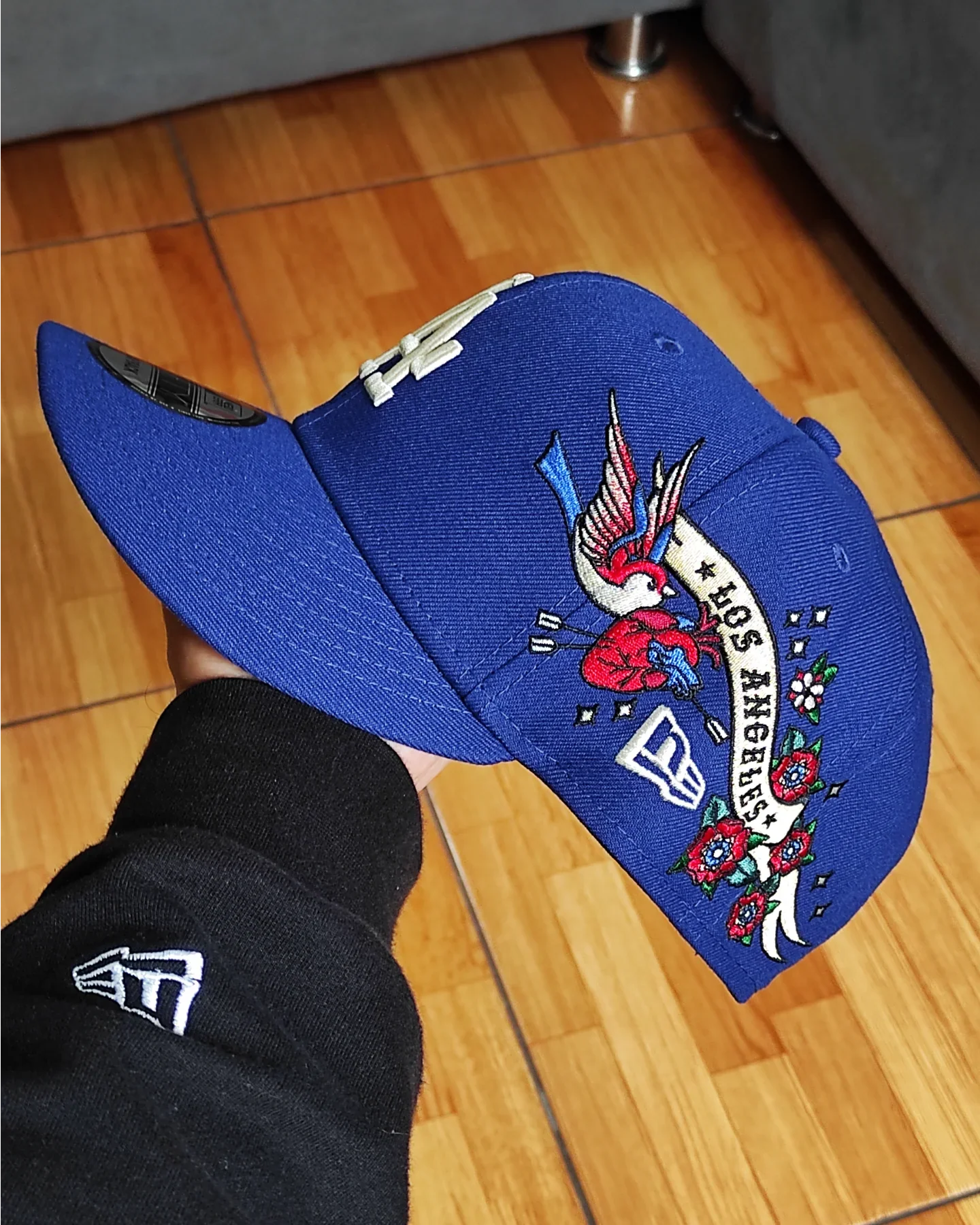 Los Angeles Dodgers Gray Bottom City Art Side Patch New Era 9Fifty Snapback - Azul Royal