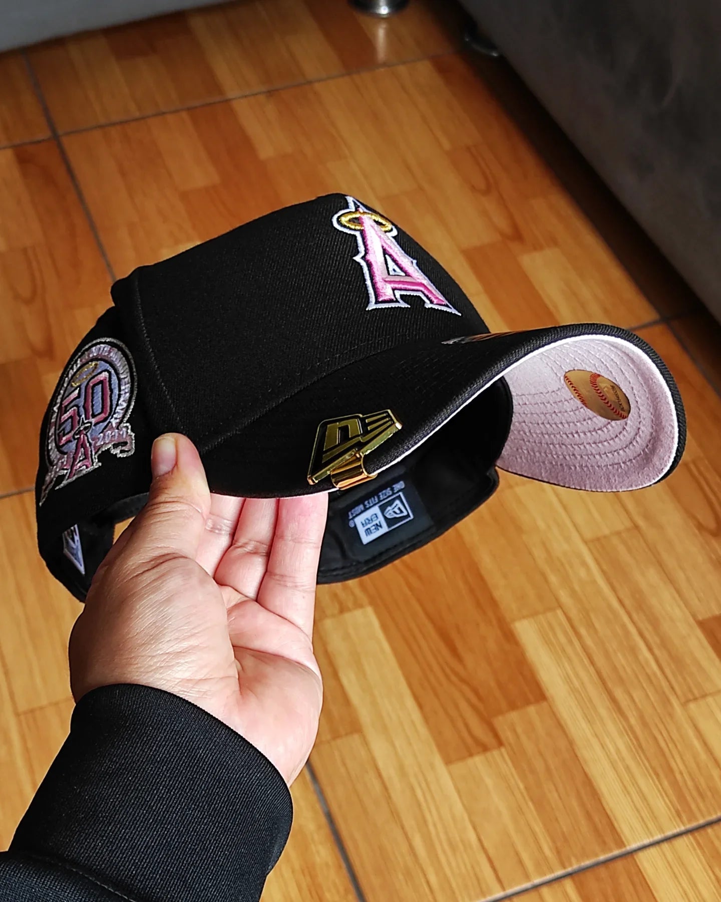 New Era Anaheim Angels 50.º aniversario negra/pino 9FORTY A-FRAME