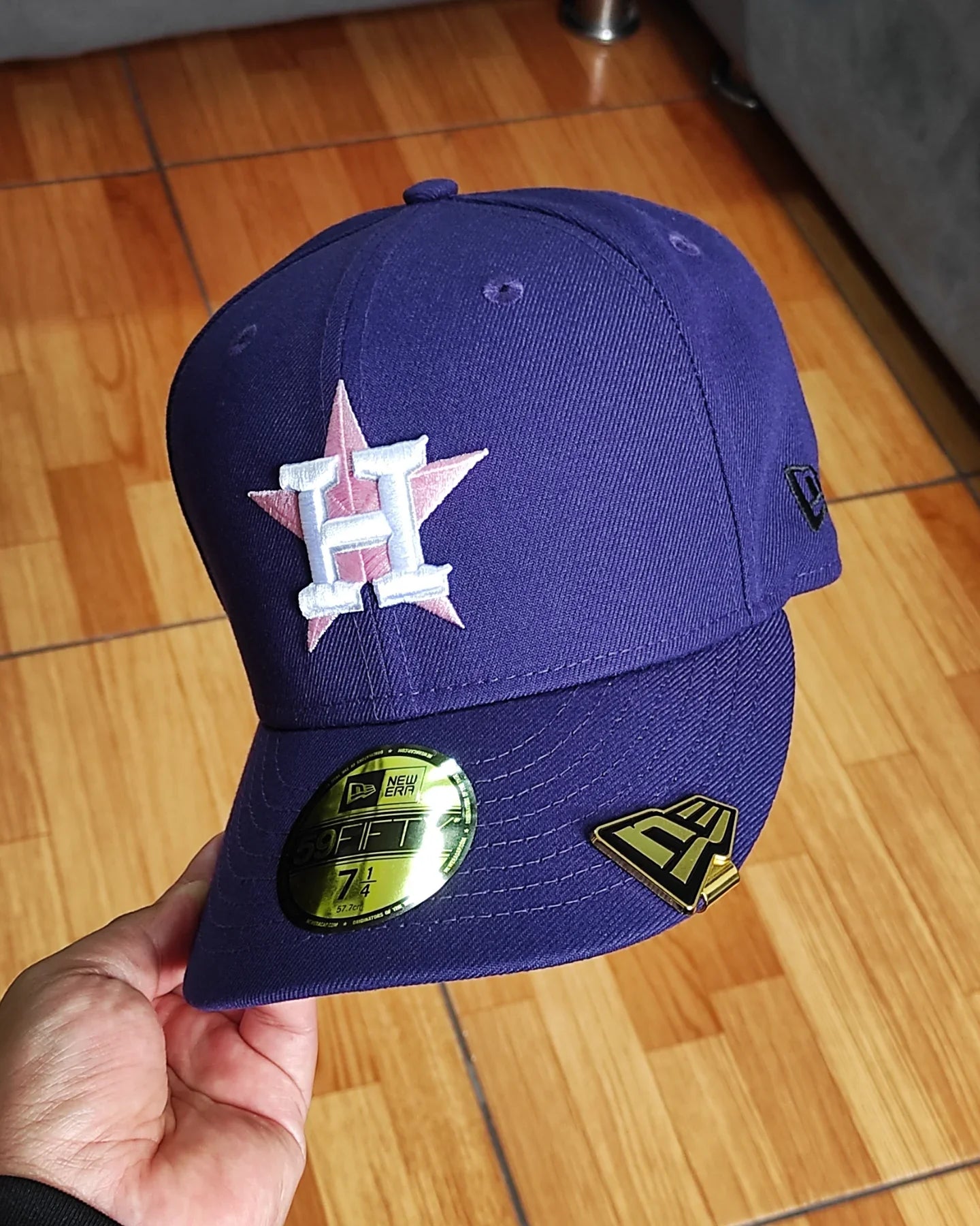 New Era Houston Astros World series 2017 morado/rosa 🟣🌸-59 Fifty fitted