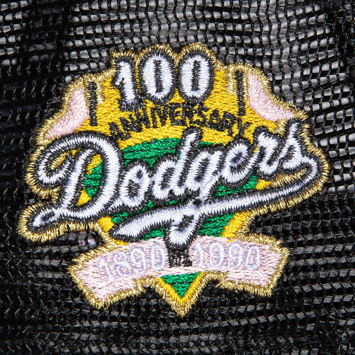 Gorra snapback New Era A-FRAME de espuma con parche del 100 aniversario de Los Angeles Dodgers, color rosa