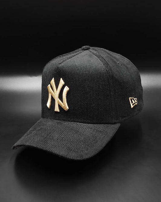 Gorra New Era New York Yankees "Corduroy Black" 9 Forty A-FRAME snapback