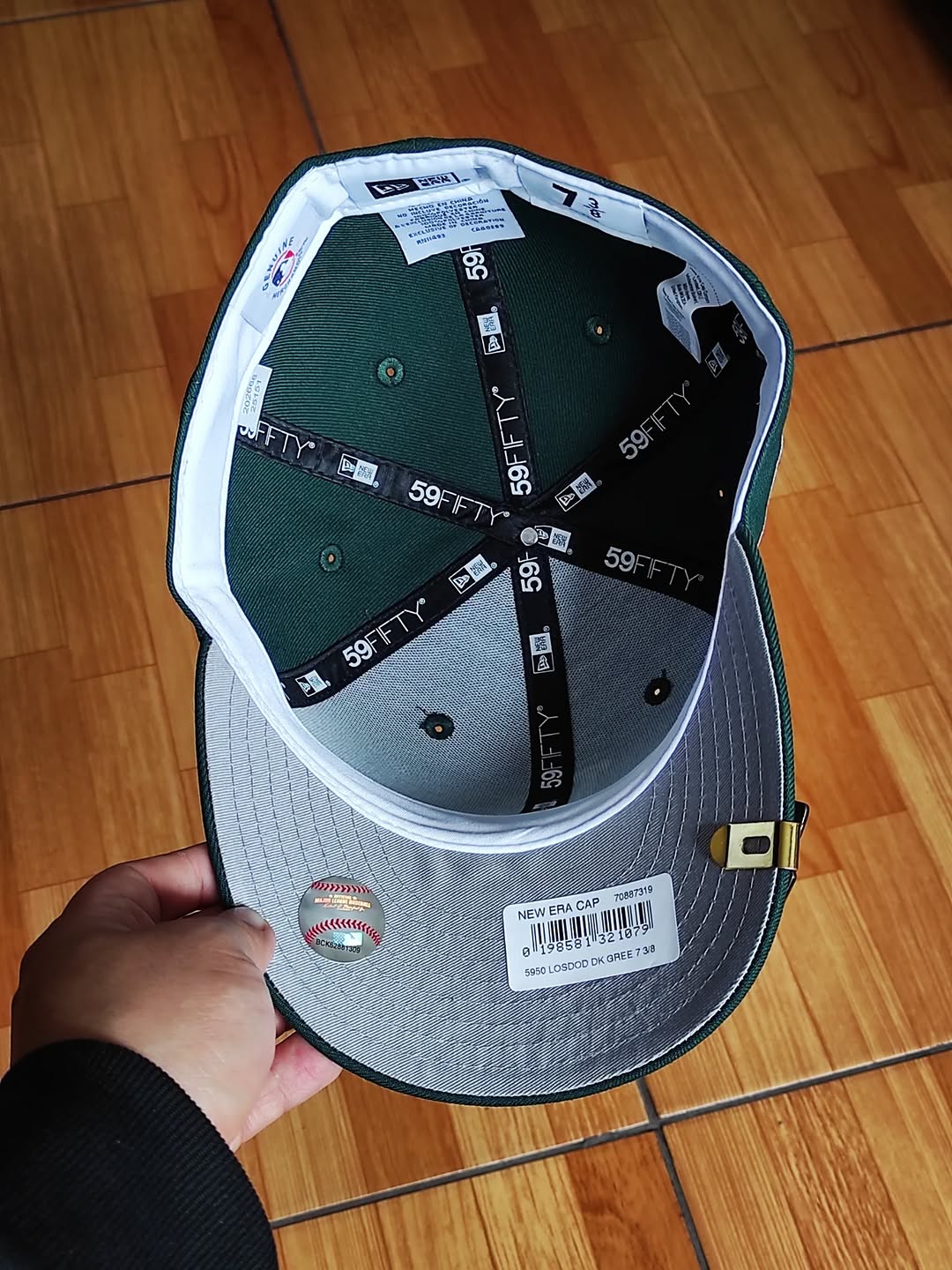 Gorra ajustada 59fifty New Era Los Angeles Dodgers verde oscuro viva