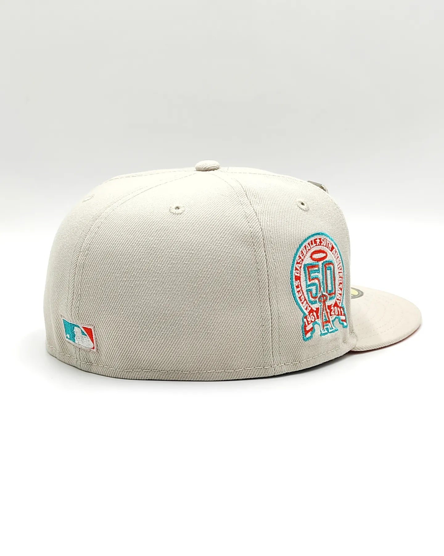 Gorra ajustada New Era California Angels Orange Fury Collection 50th Season
