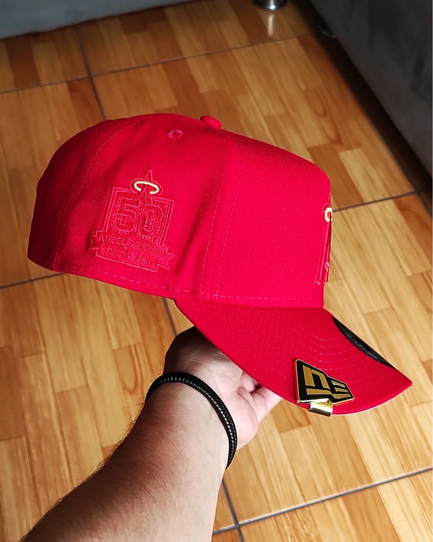 Gorra New Era Anaheim Angels Stadium 50th Anniversary All Red Edition 9Forty A Frame Snapback