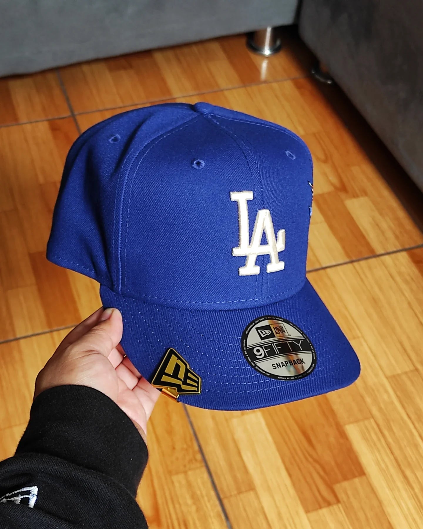 Los Angeles Dodgers Gray Bottom City Art Side Patch New Era 9Fifty Snapback - Azul Royal