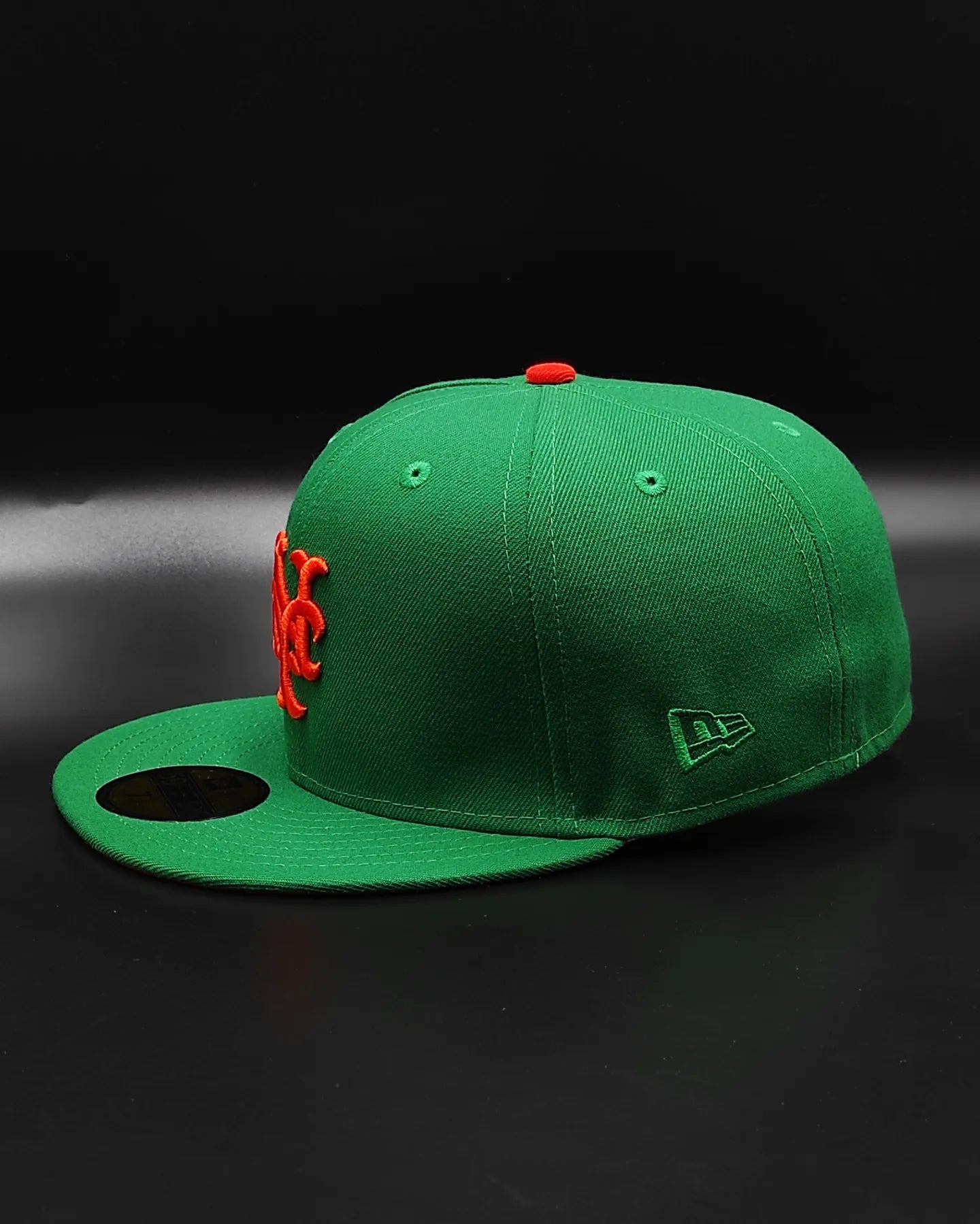 Gorra ajustada New Era 59Fifty con parche lateral de la Serie Mundial de 1969 de los Green New York Mets con parte inferior naranja