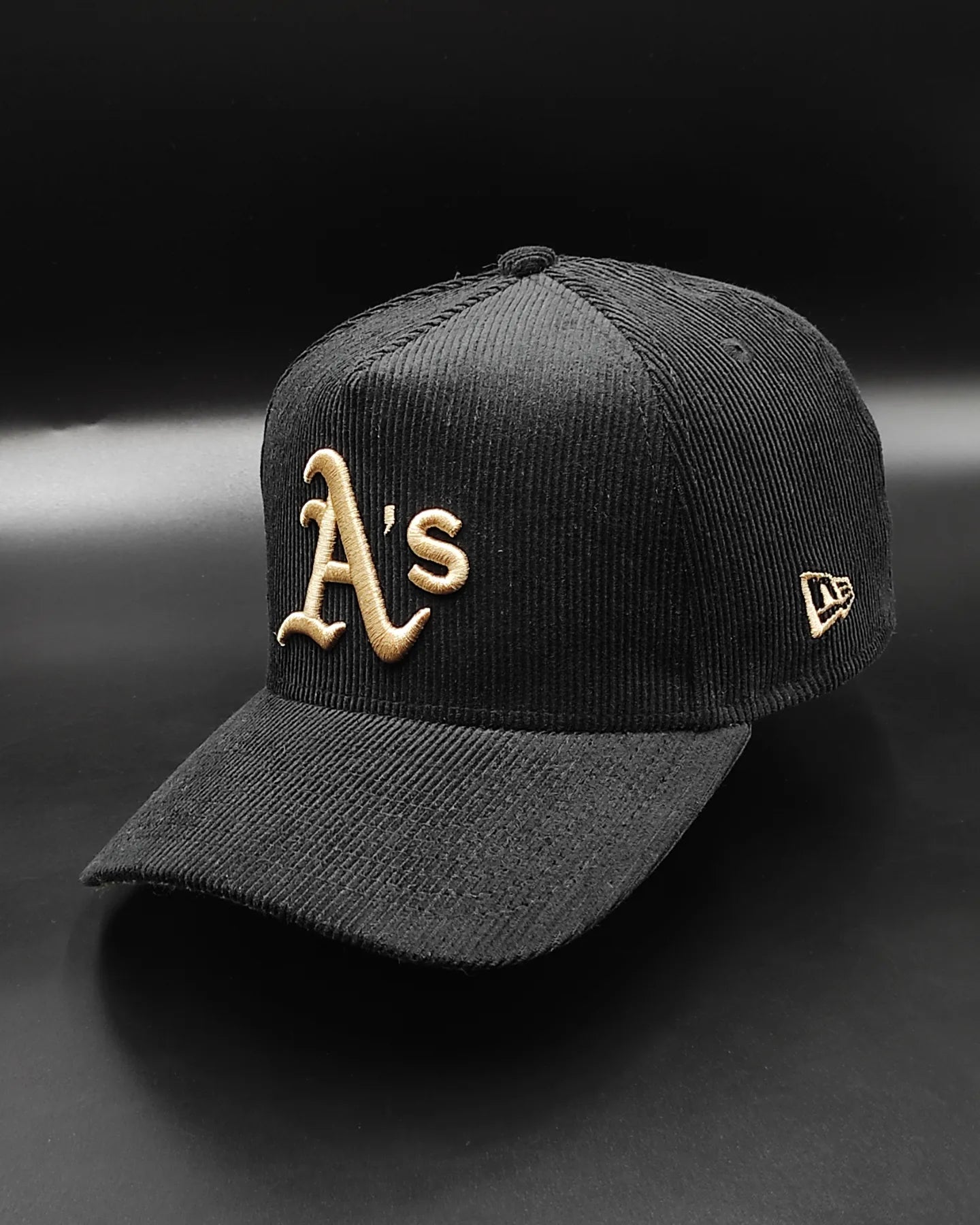 Gorra snapback New Era Okland Athletics "Corduroy Black" 9 Forty A-FRAME