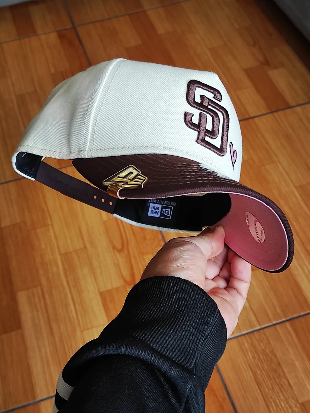 San Diego Padres "Pink Satin Hearts Walnut" 9FORTY A-Frame Snapback