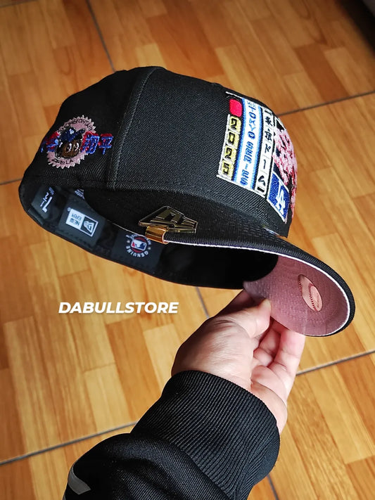 Gorra Cerrada New Era Los Angeles Dodgers Tokyo🇯🇵 Series Black Pink Prime Edition 59Fifty