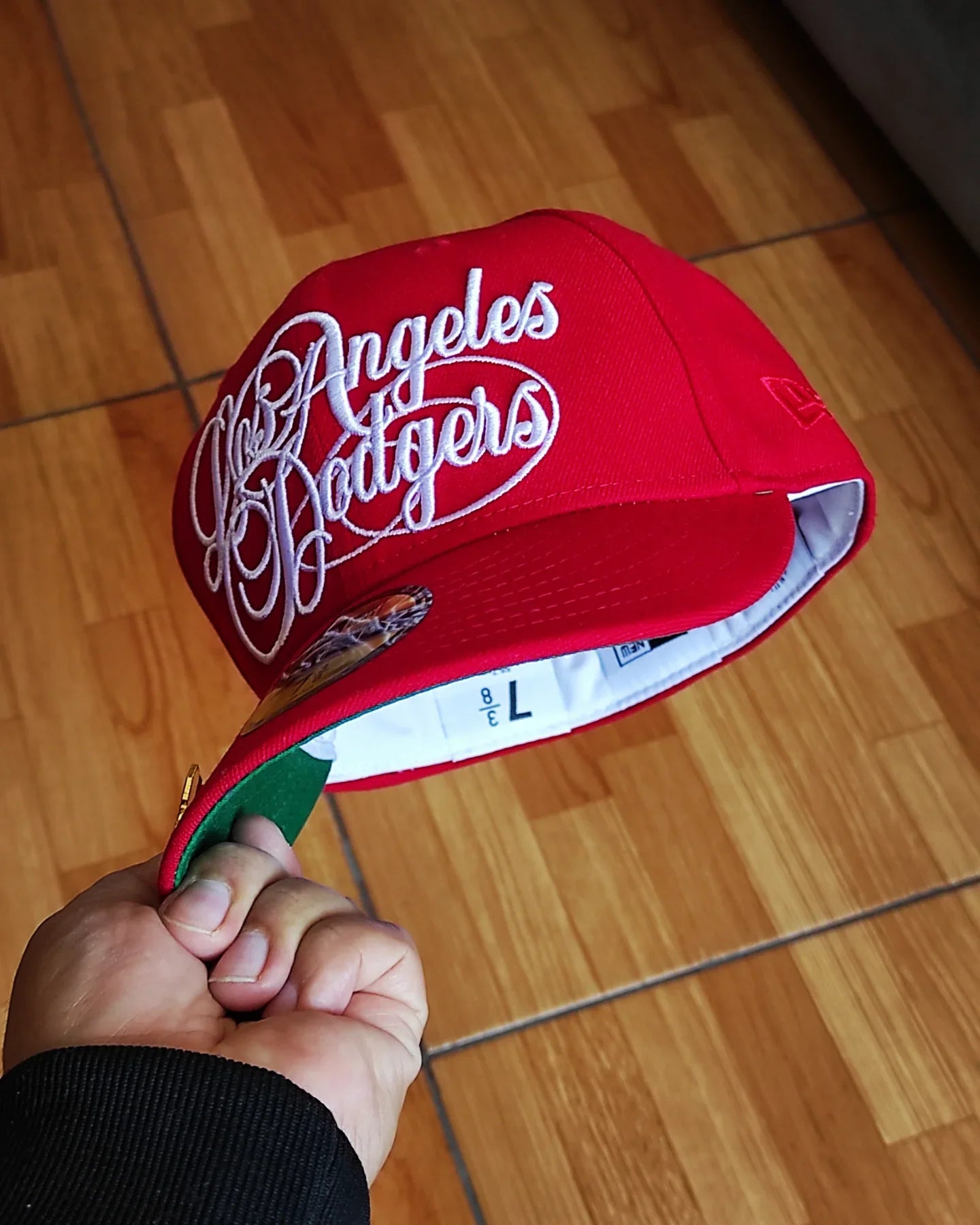 Gorra New Era Los Angeles Dodgers Script Flower roja 59 FIFTY AJUSTADA