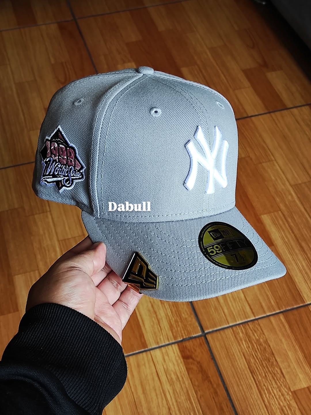 New era New York Yankees Serie Mundial gris/rosa 59FIFTY