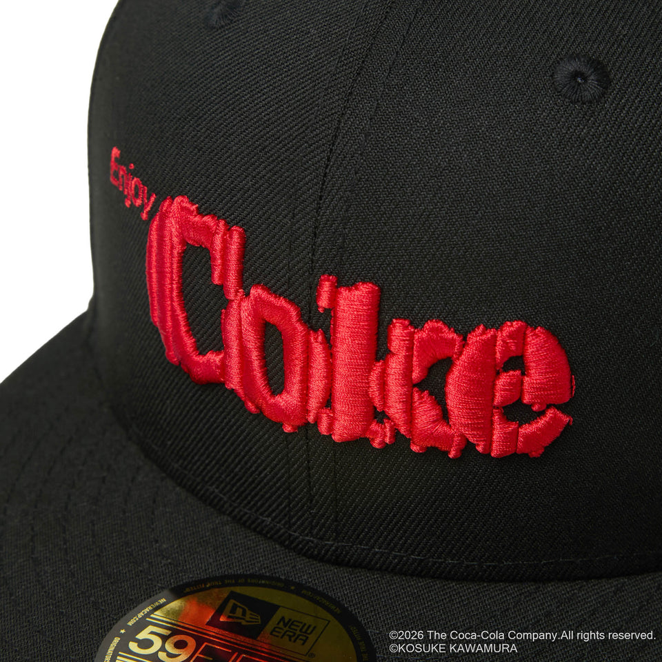 Coca-Cola x New Era 59FIFTY designed by Kosuke Kawamura – Black and Red