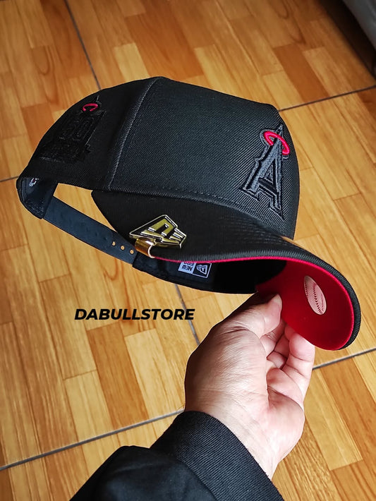 Gorra Snapback 9FORTY A-FRAME negra y roja del 50.º aniversario de los Anaheim Angels de la nueva era