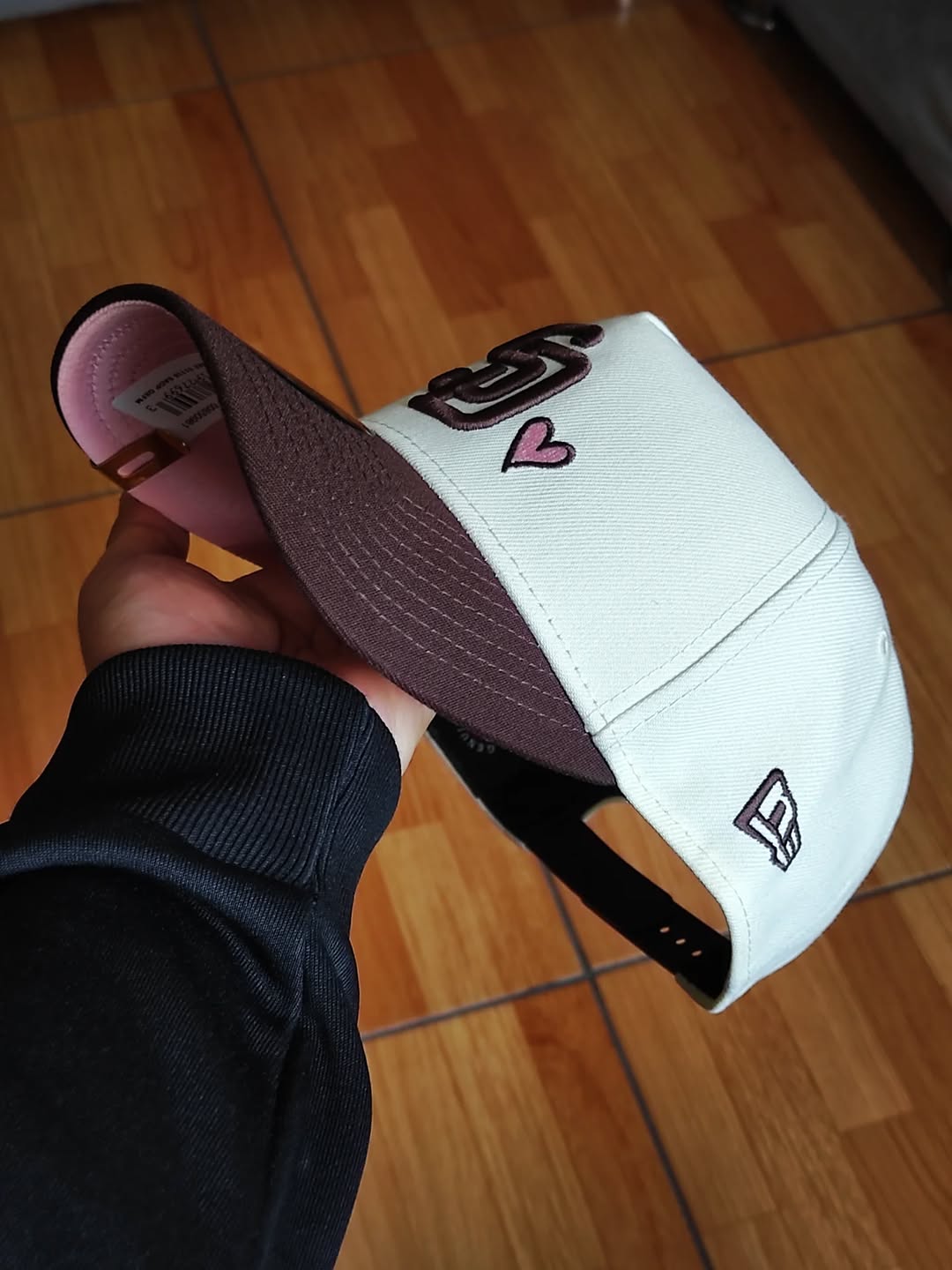 San Diego Padres "Pink Satin Hearts Walnut" 9FORTY A-Frame Snapback