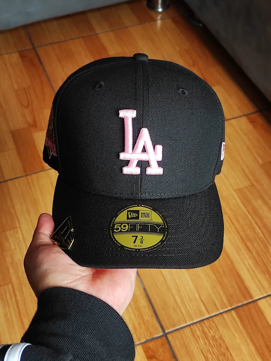 New Era Los Angeles Dodgers campeones de la Serie Mundial 2024 negra rosa 59fifty