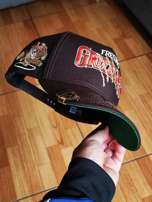 New Era Gorra de broche ajustable 9Forty A Frame Fresno Grizzlies Burnt Wood