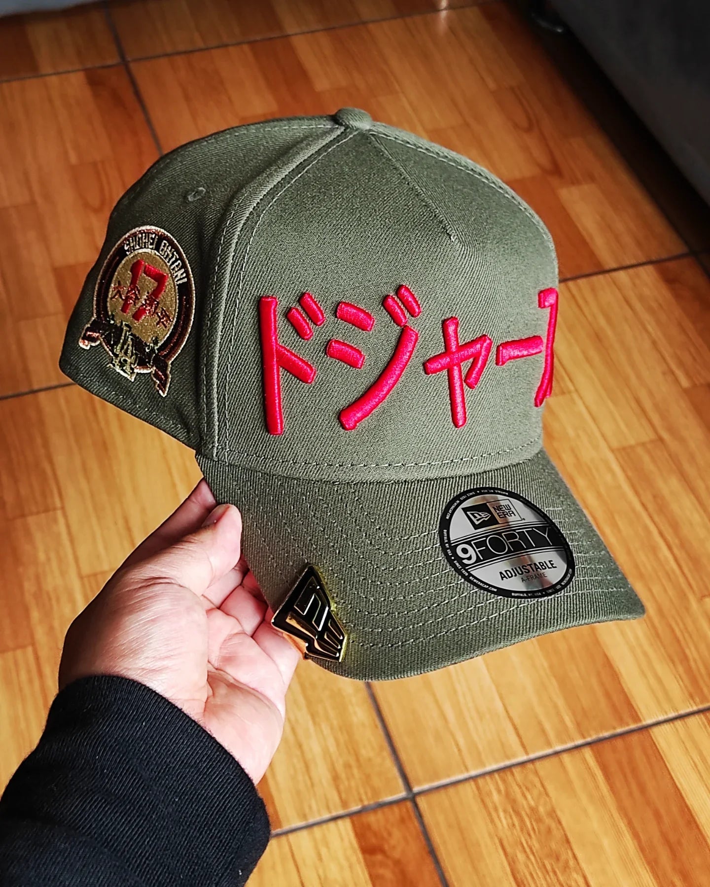 New Era Los Angeles Dodgers OHTANI verde oliva rojo 9FORTY AFRAME