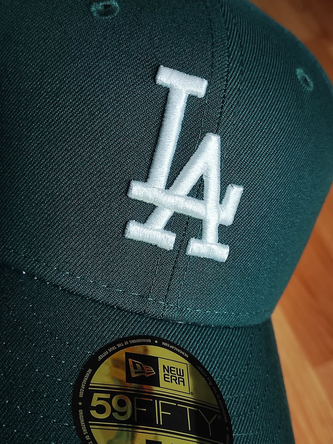 Gorra ajustada 59fifty New Era Los Angeles Dodgers verde oscuro viva