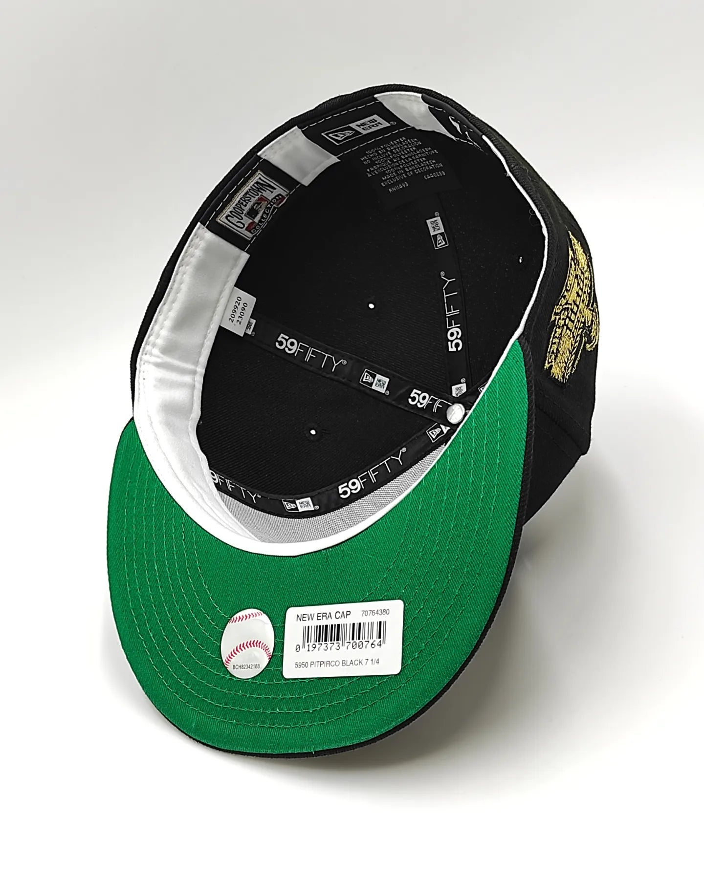 Gorra ajustada 59fifty New Era Pittsburgh Pirates serie mundial 1971 edición retro negro oro