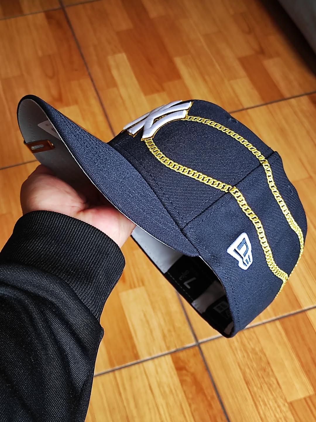 Gorra ajustada New Era 59FIFTY New York Yankees chain✨️ wrap azul marino