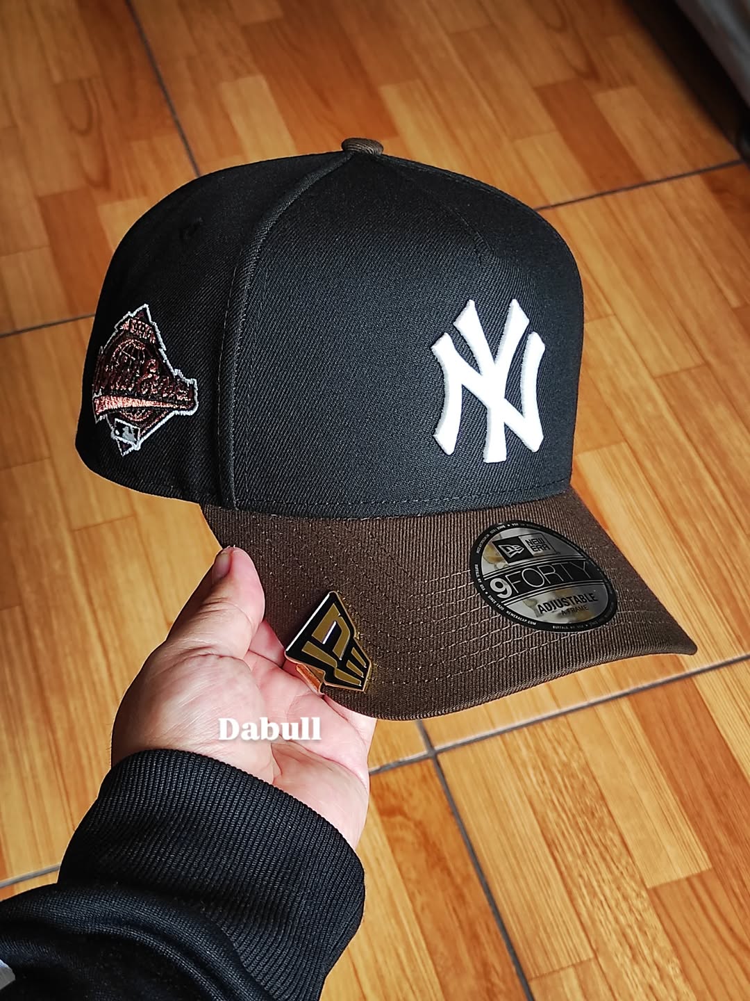 New Era New York Yankees Serie Mundial Negra Marrón 9FORTY A-FRAME Snapback