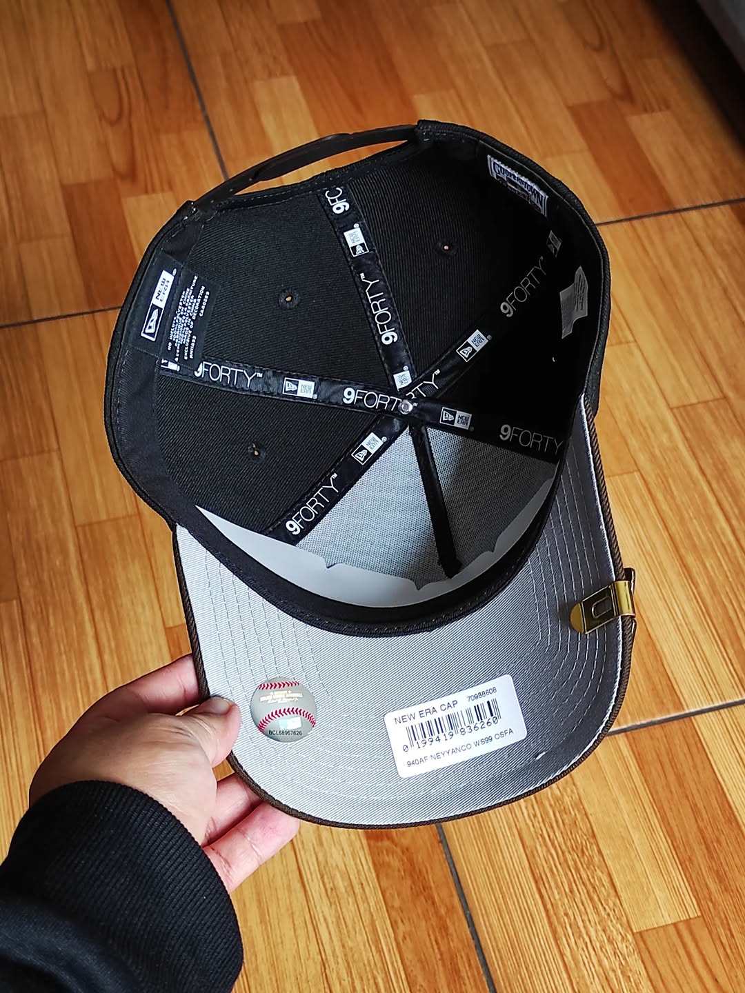 New Era New York Yankees Serie Mundial Negra Marrón 9FORTY A-FRAME Snapback