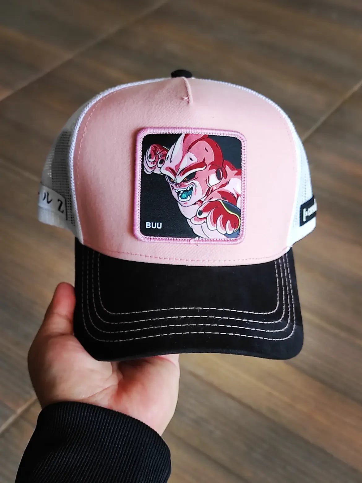 Capslab kid buu trucker cap black pink