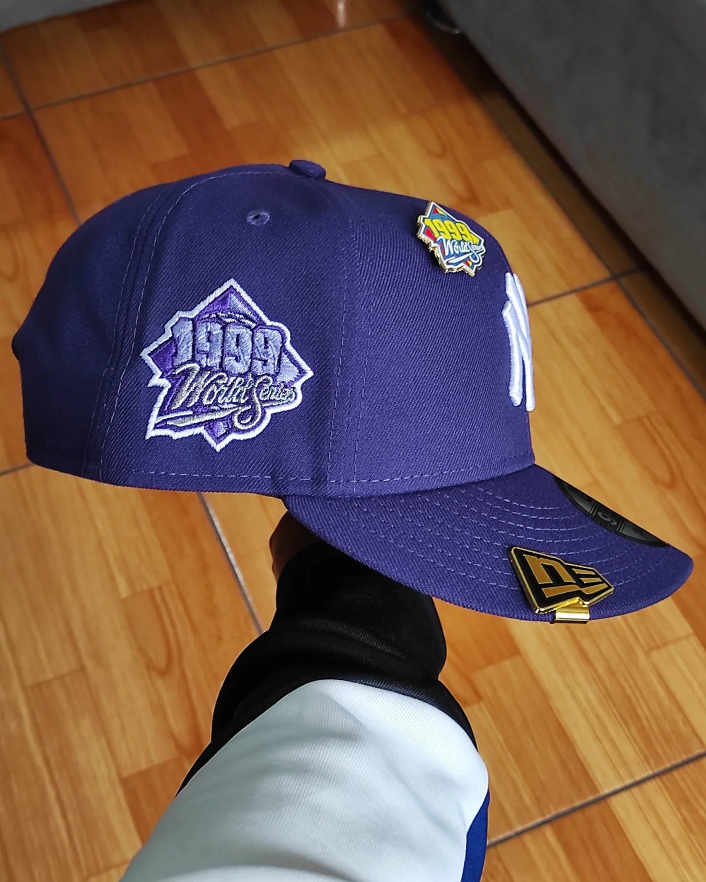 Gorra snapback 9FIFTY morada de los New York Yankees de la Serie Mundial de 1999 de New Era
