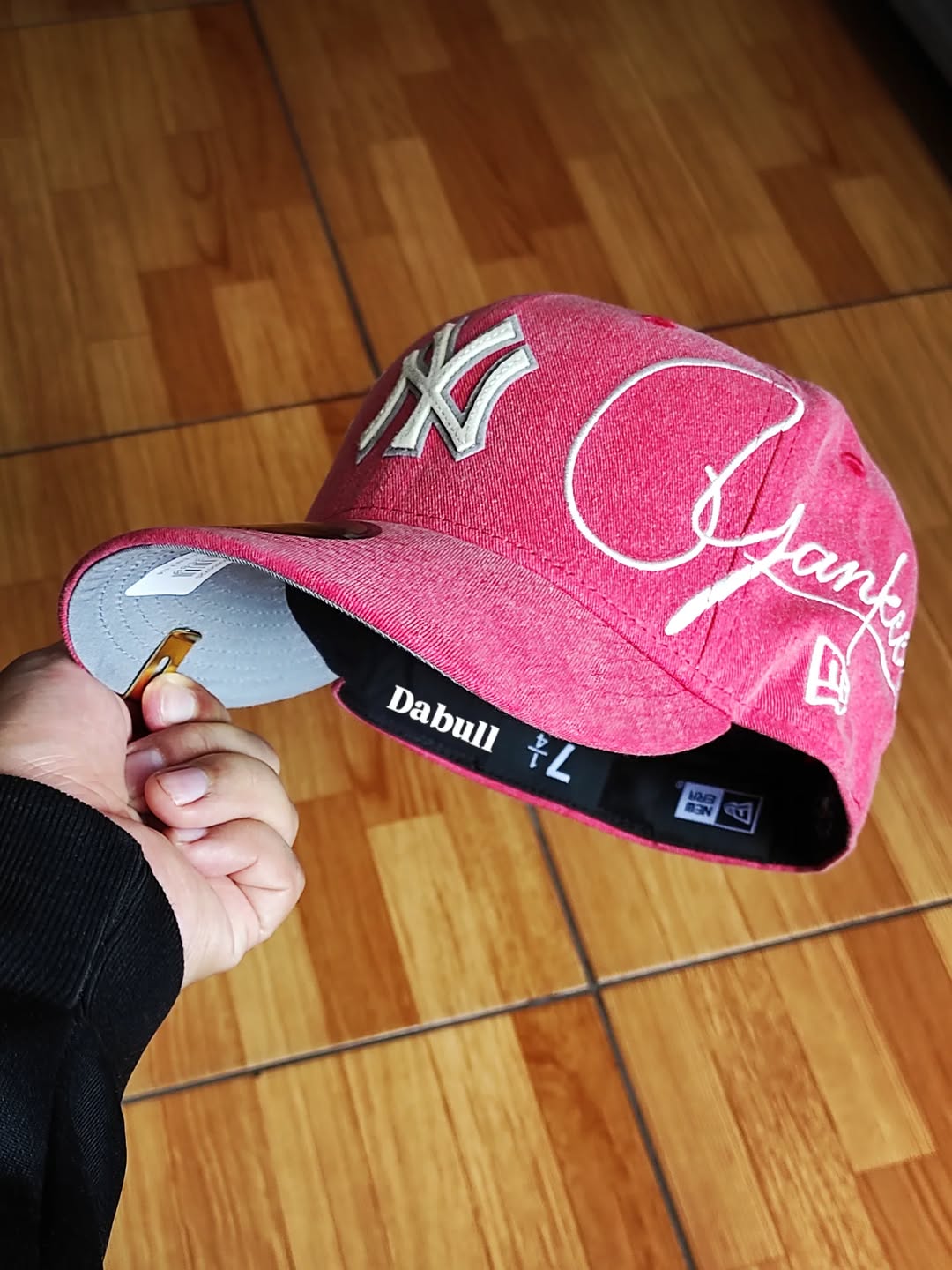 Gorra New Era 59Fifty New York Yankees MLB Script Coral
