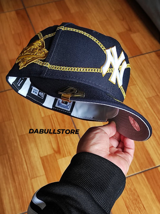 Gorra ajustada New Era 59FIFTY New York Yankees chain✨️ wrap azul marino
