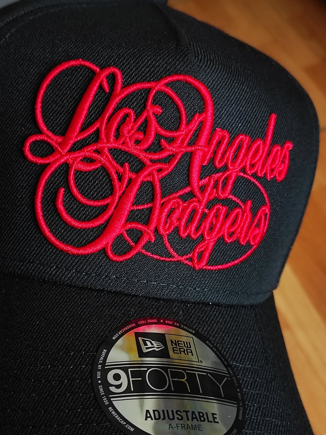 Gorra New Era Los Angeles Dodgers rose script 9Forty A Frame Snapback