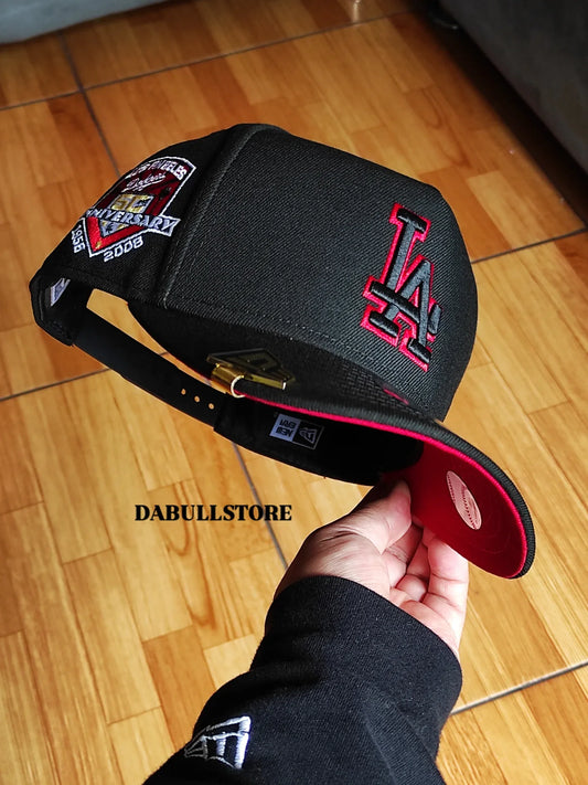 Gorra Snapback 9Fifty A Frame New Era Los Angeles Dodgers 50 Aniversario Blackout Red Prime Edition