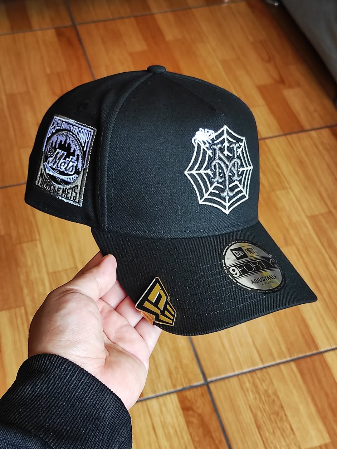 Gorra New Era New York Mets Spider Black Edition 9Forty A-Frame Snapback