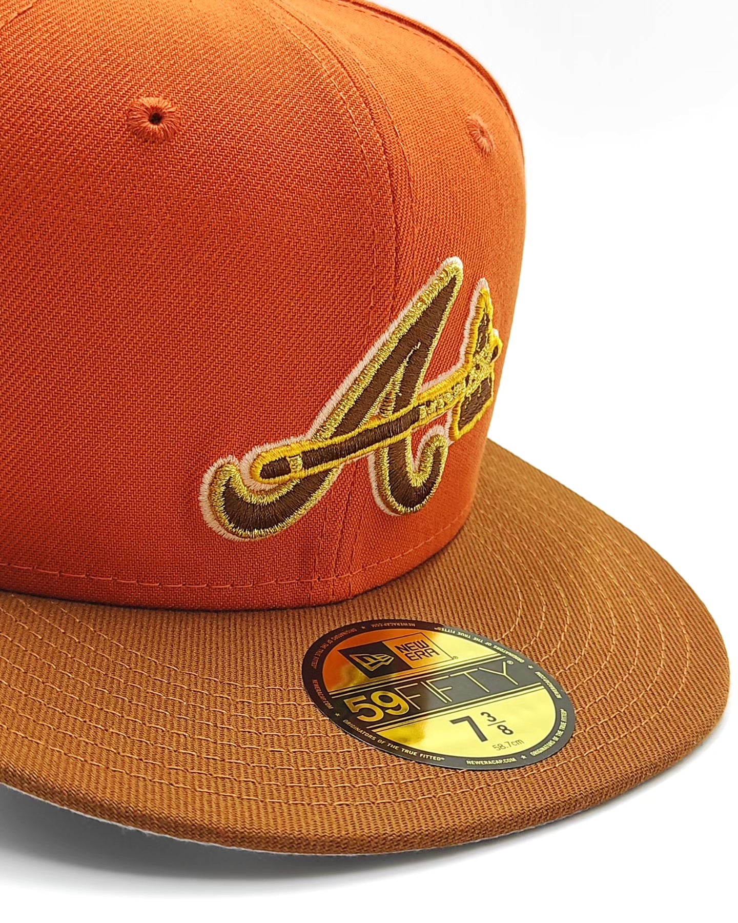 Gorra ajustada 59fifty New Era Atlanta Braves All Star Game 2000 Golden Rust Two Tone Edition